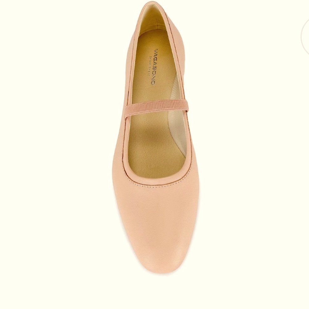 Vagabond Sibel Leather Flats Powder Pink 37@